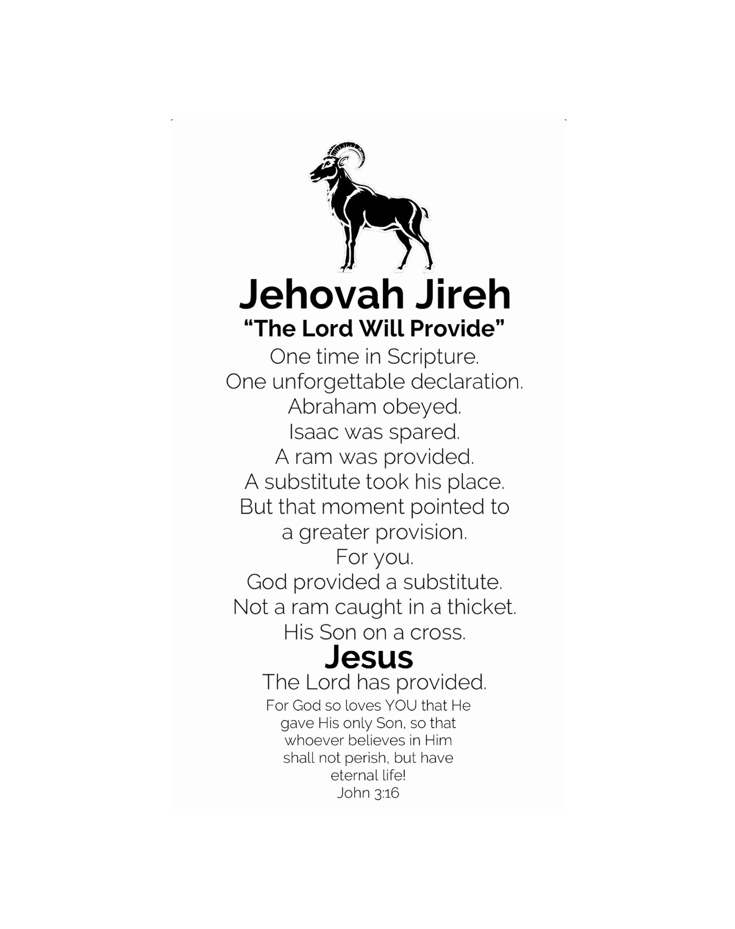 Jehovah Jireh