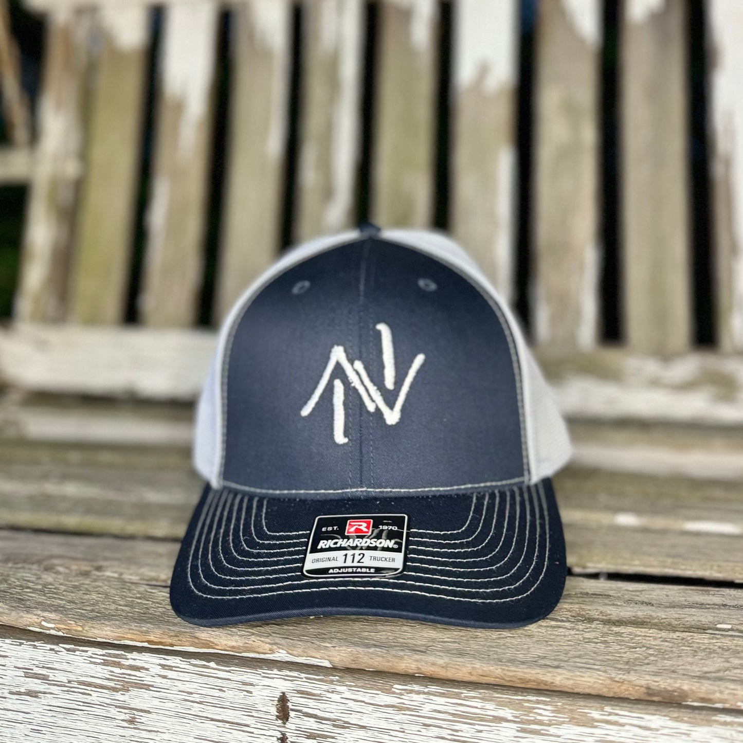 Arrows Navy/White Structured Mesh Back Hat